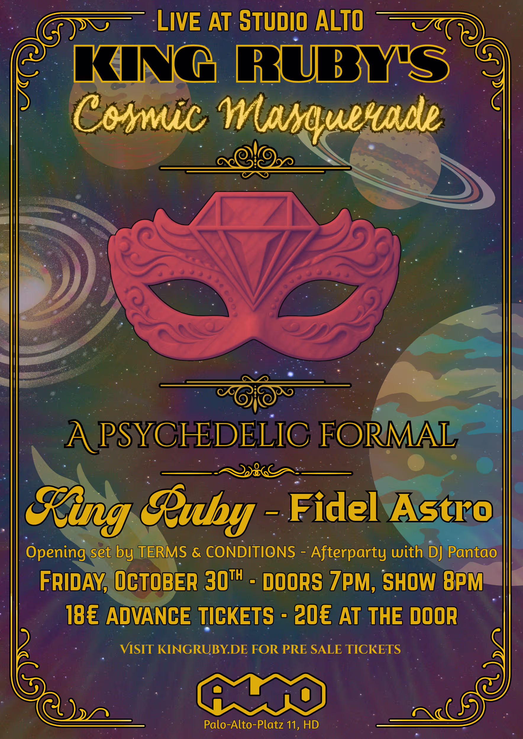 King Rubys's Cosmic Masquerade - A Psychedelic Formal - Live at Studio Alto